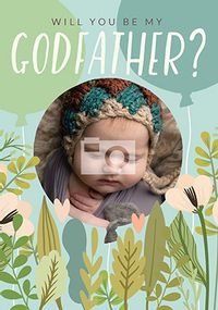 Tap to view Will you be my Godfather photo upload Card
