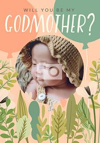 Tap to view Will you be my Godmother photo upload Card