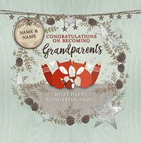 Tap to view Congratulations on becoming Grandparents Fox Card