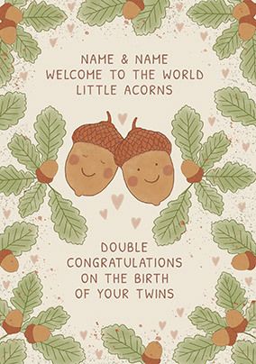 Acorny Twins Card