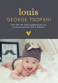 Tap to view Baby Announcement Single Photo Card