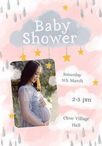 Pretty Baby Shower Invitation Photo Card