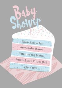 Tap to view Baby Shower Cake Invitation Card