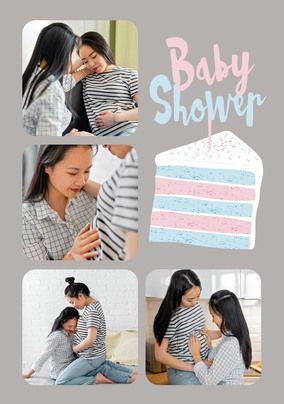 Baby Shower Cake Photo Card