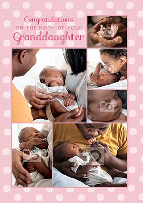 Birth Of Your Granddaughter Photo Card