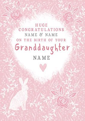Huge Congratulations On The Birth Of Your Granddaughter Card