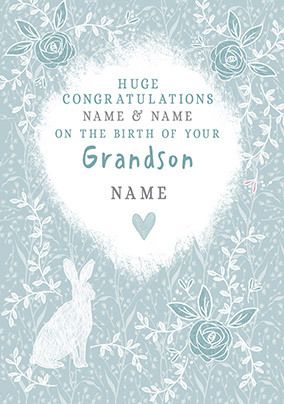 Huge Congratulations On The Birth Of Your Grandson Card