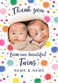 Spotty Dotty Twins Photo Card