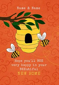 Beehive New Home personalised Card
