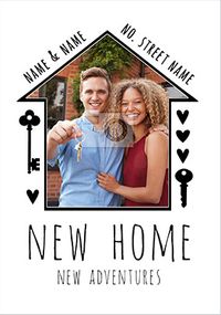 Tap to view House and Keys Photo New Home Card
