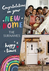 Tap to view Rainbow 2 Photo New Home Personalised Card
