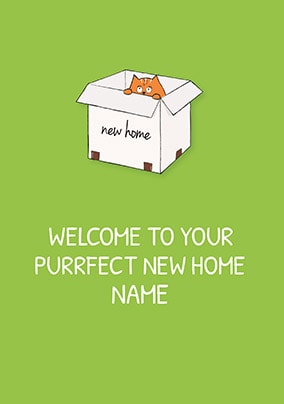 Purrfect New Home Personalised Card