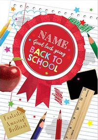 Tap to view Good Luck Back To School Personalised Card