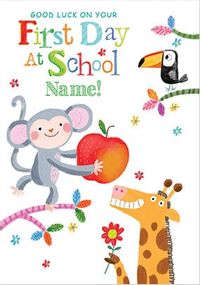 Tap to view Good Luck First Day At School Personalised Card