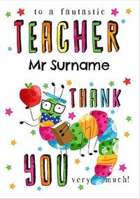 Thank You Fantastic Teacher Personalised Card