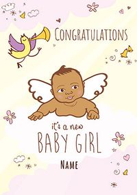 Tap to view Congrats it's a Girl New Baby Personalised Card