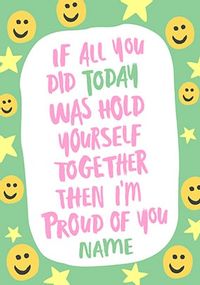 Tap to view I'm Proud Of You Personalised Card