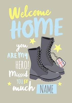 Welcome Home My Hero Greeting Card | Funky Pigeon