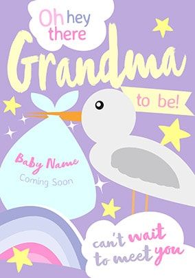 Grandma - Can't Wait To Meet You Personalised Card