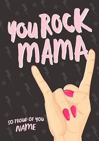 You Rock Mama Personalised Card