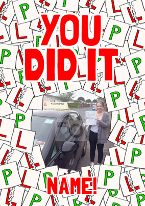 Awesome ! Personalised Passed Driving Test Card For Him & Her
