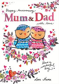 Artisan - Mum & Dad Anniversary Card with Love