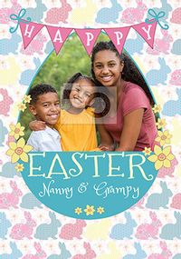 Tap to view Patchwork Photo Upload Easter Card - Grandparents
