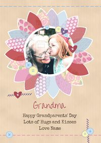 Tap to view Patchwork - Grandparents' Day Card Love & Hugs Photo Upload