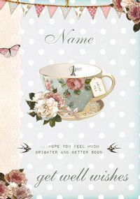 Peony Teacup - Get Well Wishes