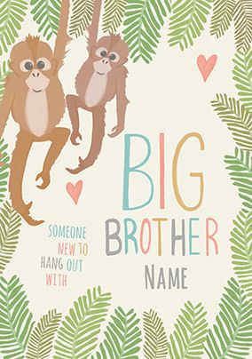 New Big Brother Personalised Card