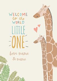 Welcome to the World New Baby Personalised Card