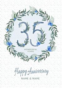 Tap to view 35 Wonderful Years Personalised Anniversary Card