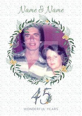 45 Wonderful Years Photo Card