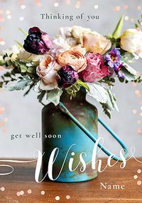 Get Well Wishes Floral Card