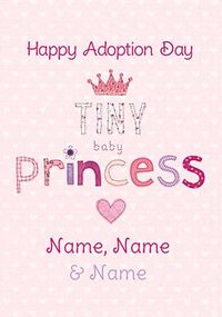 Happy Adoption Day Baby Princess Personalised Card