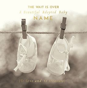 Beautiful Adopted Baby Personalised Card