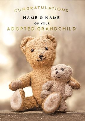 Congratulations Adopted Grandchild Personalised Card