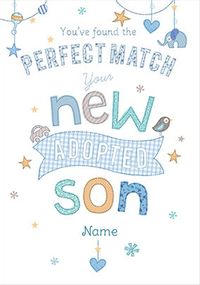 New Adopted Son Personalised Card