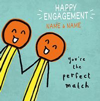 The Perfect Match personalised Engagement Card