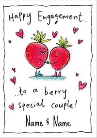 Tap to view Punderful Life - Engagement Card To a Berry Special Couple