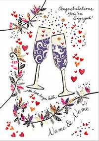 Artisan - Engagement Card Champagne Congratulations