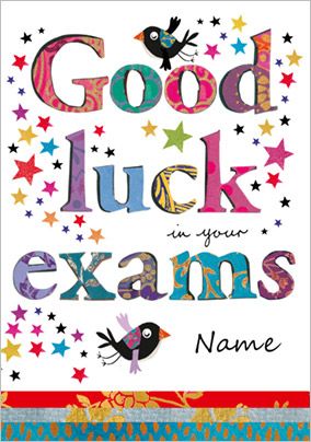 Artisan - Good Luck Card Good Luck in your Exams