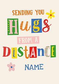 Tap to view Sending you Hugs from a Distance personalised Card