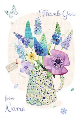 Bluebell Woods - Thank You Card A Jug of Flowers
