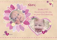 Tap to view Patchwork - Christening Card Photo Upload Girl