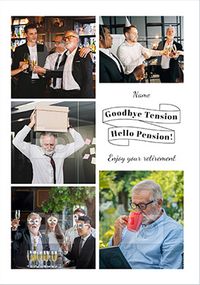 Tap to view Hello Pension Retirement Photo Card