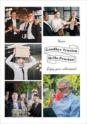 Hello Pension Retirement Photo Card