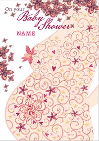 Rhapsody - Baby Shower Card Floral Pregnancy