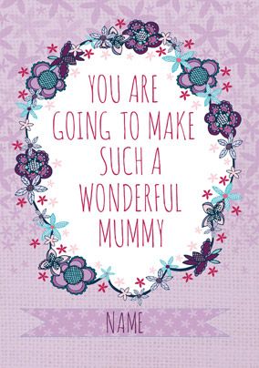 Rhapsody - Baby Shower Card Wonderful Mummy to be