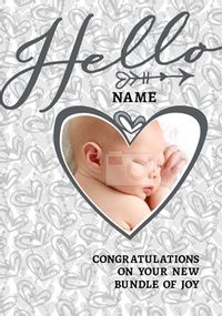 Tap to view Rhapsody - New Baby Card Bundle of Joy Photo Upload